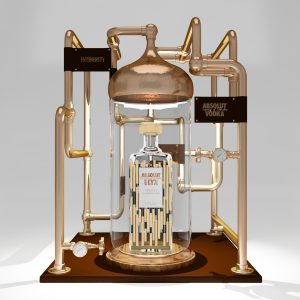 Diseno expositor premium Absolut Elyx