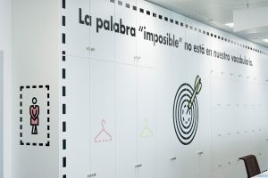 Interiorismo grafico oficinas Direct Seguros Madrid