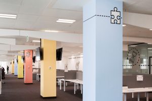 Interiorismo grafico oficinas Direct Seguros Madrid