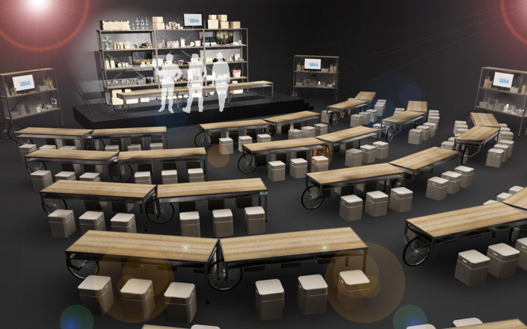 Escenografia evento Celler Can Roca BBVA escenario