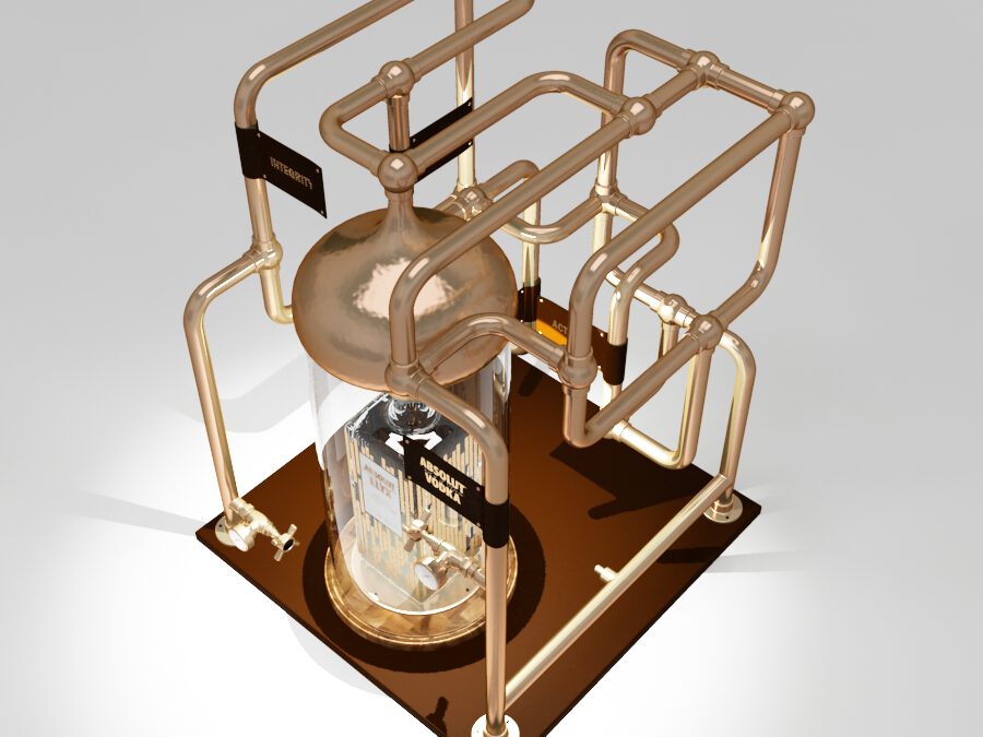 Diseno expositor premium Absolut Elyx