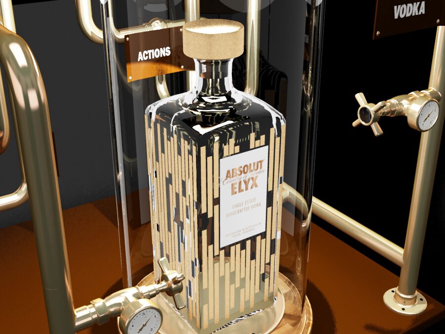 Diseno expositor premium Absolut Elyx