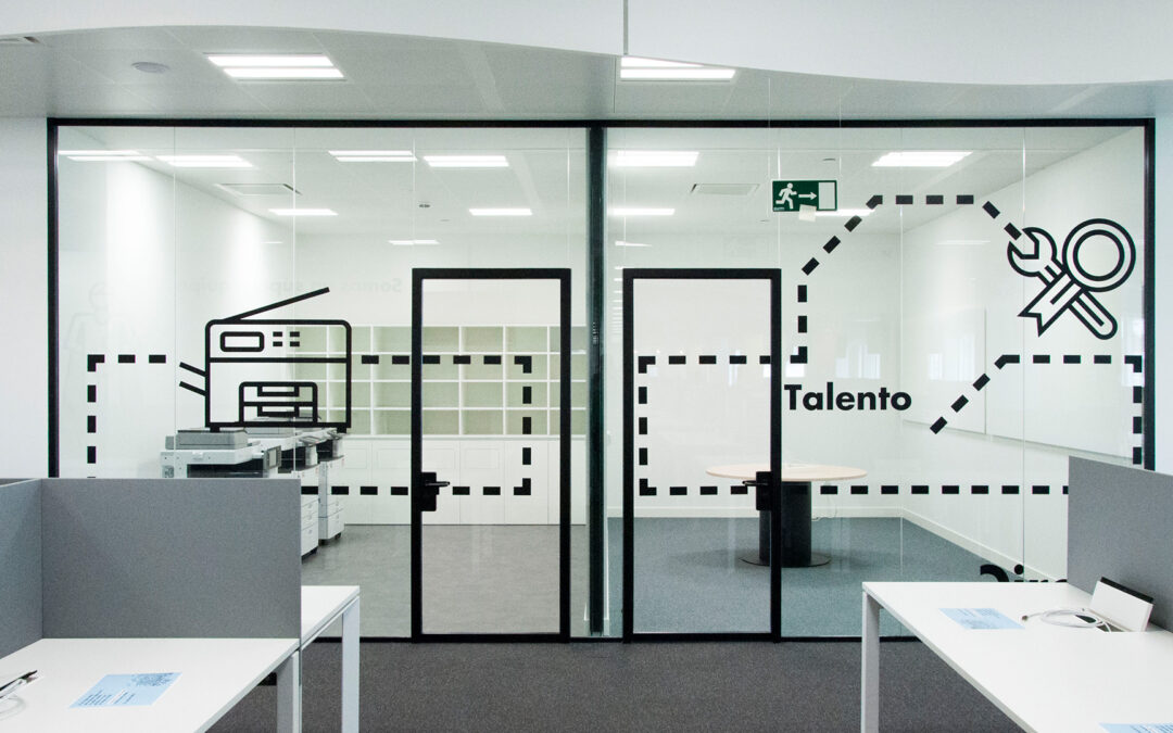 Interiorismo grafico oficinas Direct Seguros Madrid