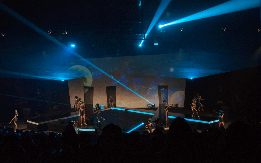 escenografia evento I.C.O.N. escenario auditorio desfiles peluqueria