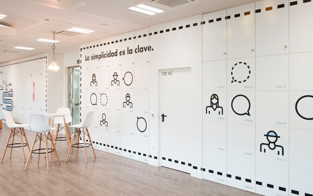 Interiorismo grafico oficinas Direct Seguros Madrid