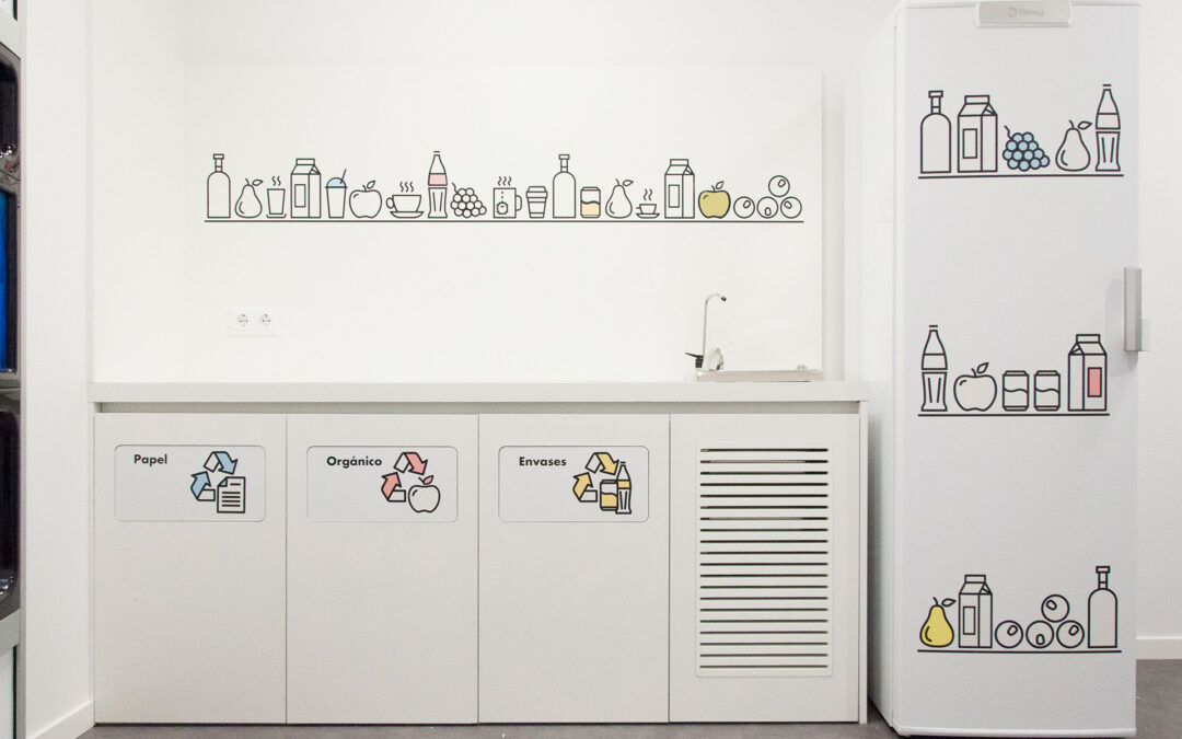 Interiorismo grafico oficinas Direct Seguros Madrid