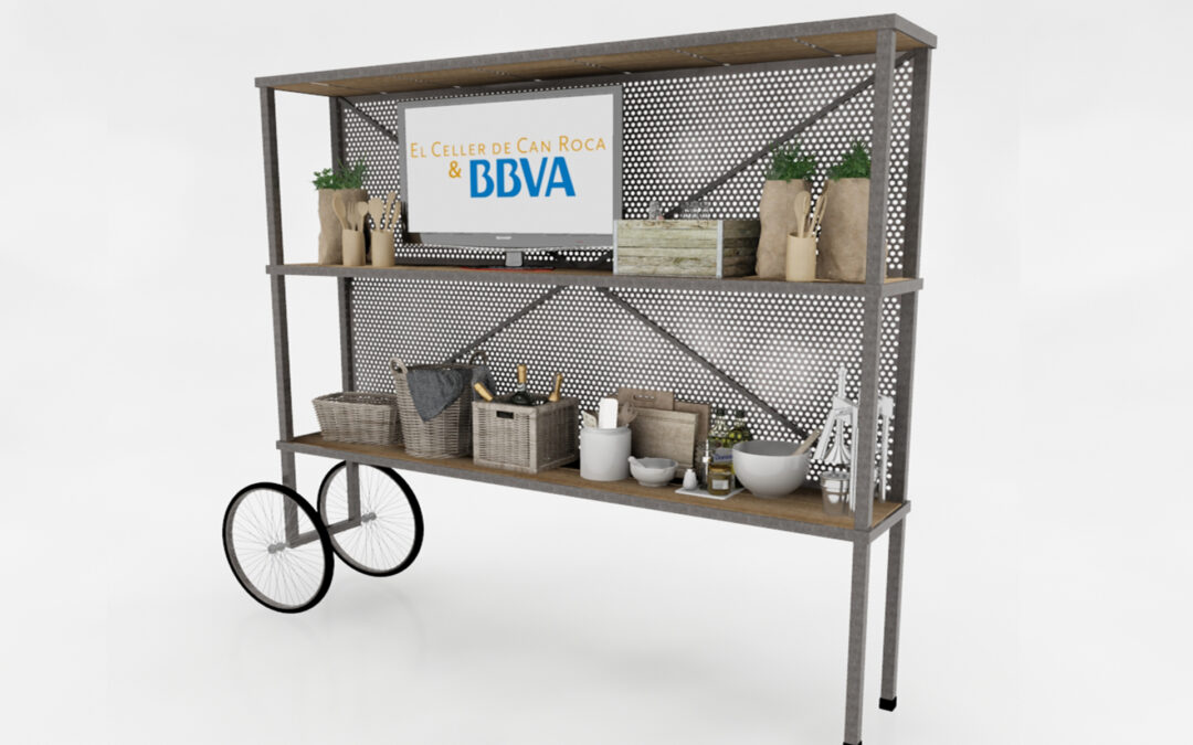 Escenografia evento Celler Can Roca BBVA escenario