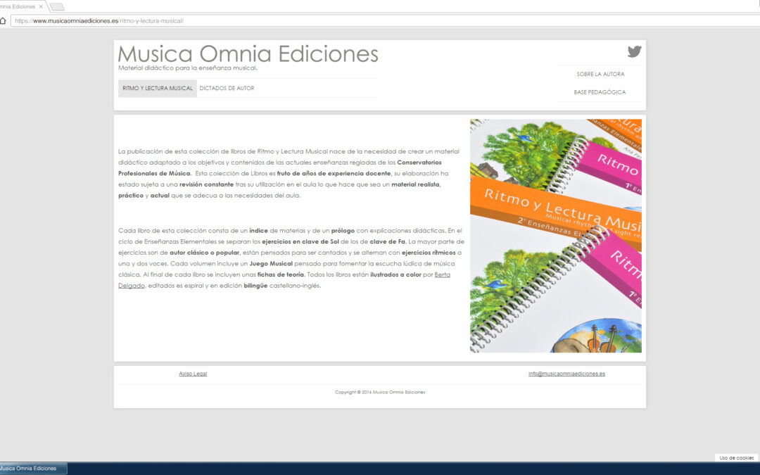 diseno pagina web musica omnia ediciones