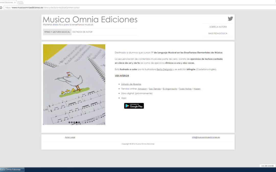 diseno pagina web musica omnia ediciones