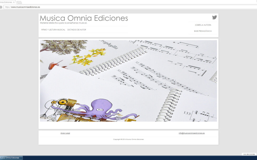 diseno pagina web musica omnia ediciones