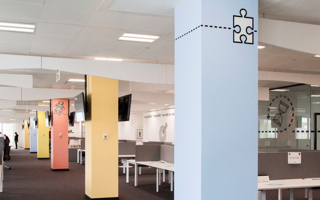 Interiorismo grafico oficinas Direct Seguros Madrid
